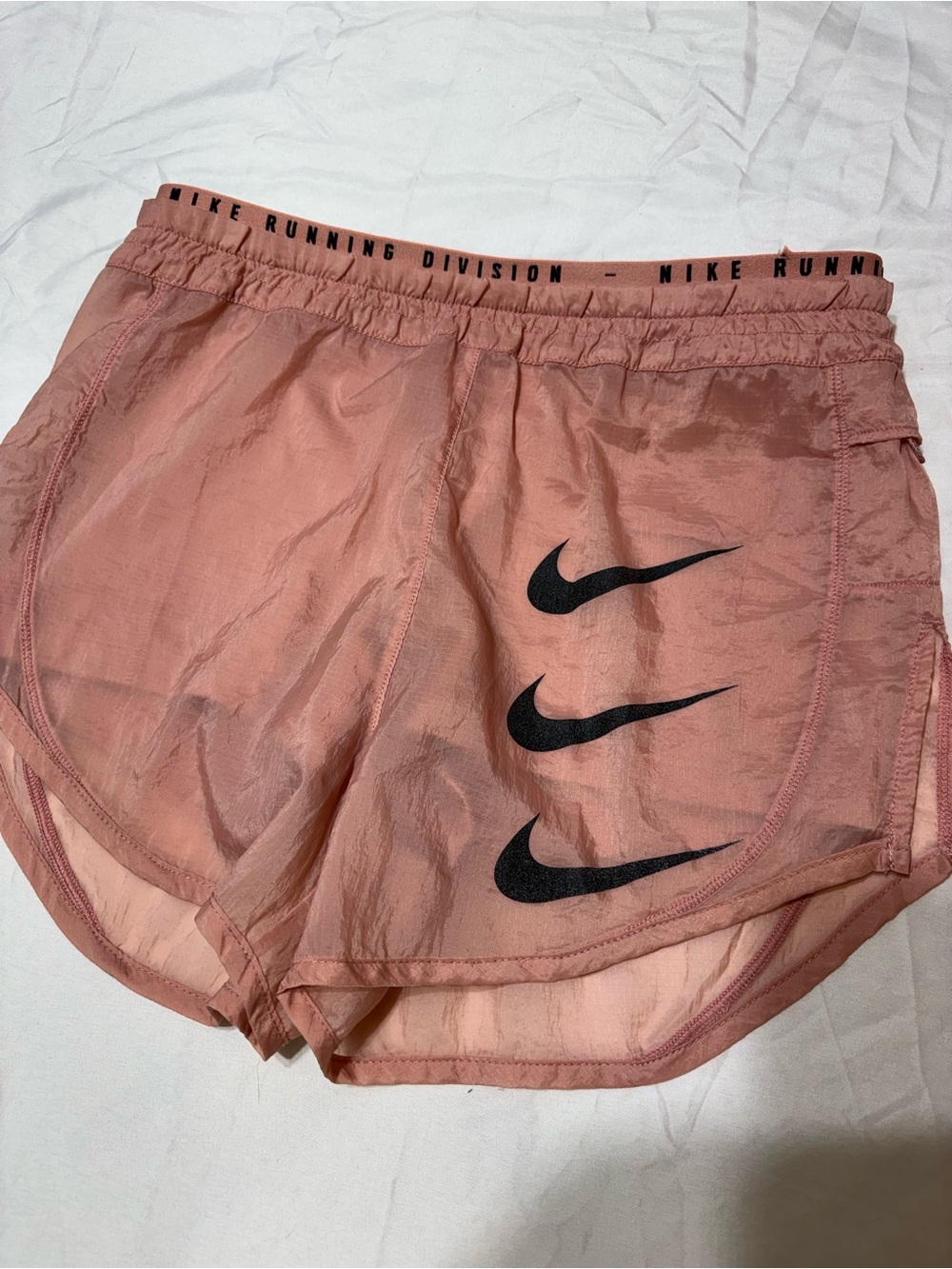 Nike Run Division Tempo Luxe 2-in-1 Pink Running Shorts Women's Extra Small XS